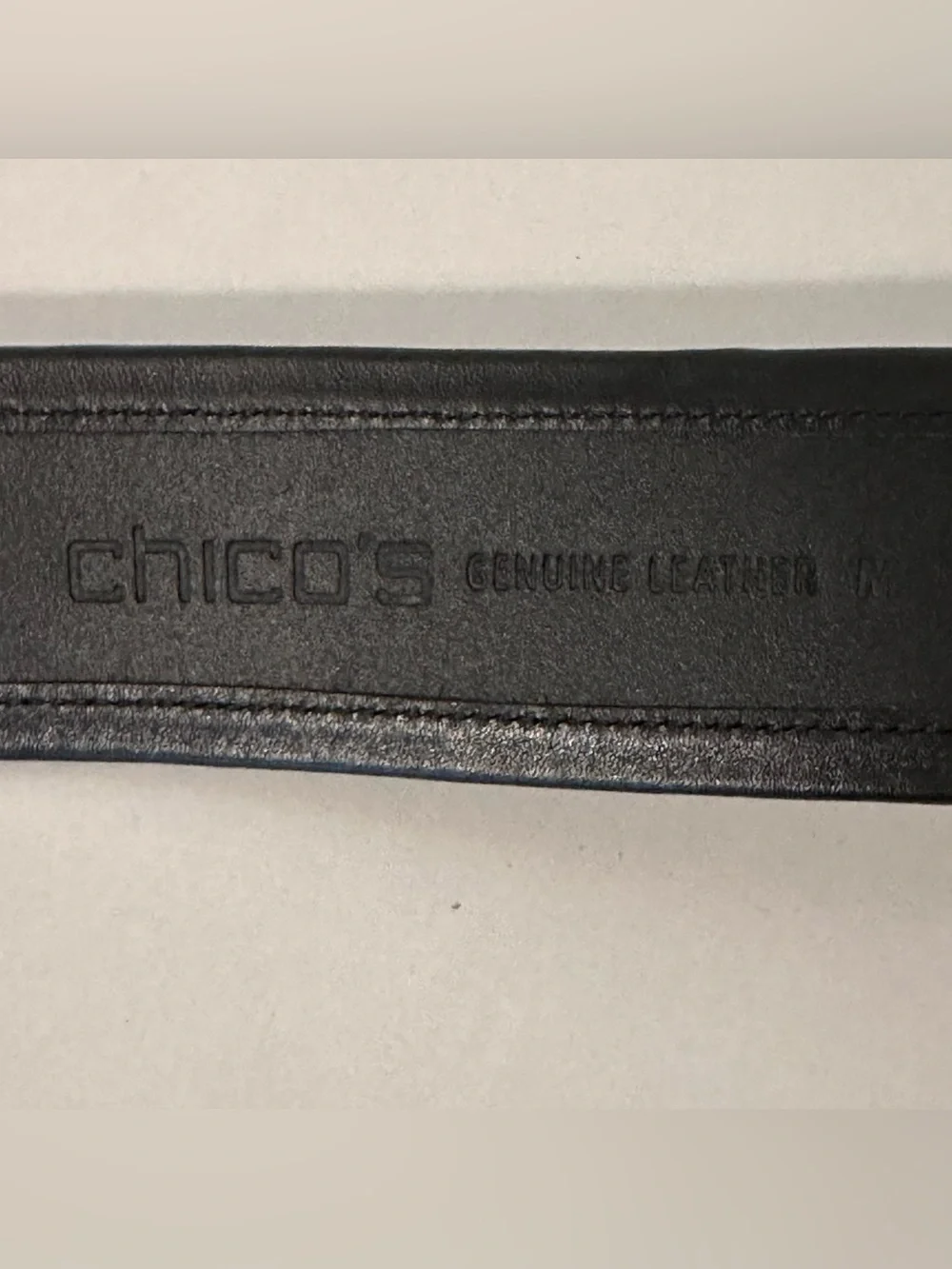 Vintage Chico's Leather Leopard Pony Hair Belt Medium